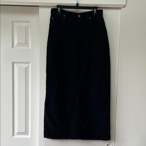 Corduroy Skirt Black